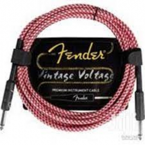 FENDER VINTAGE VOLTAGE Nástrojový kabel 7.6m červená/bílá